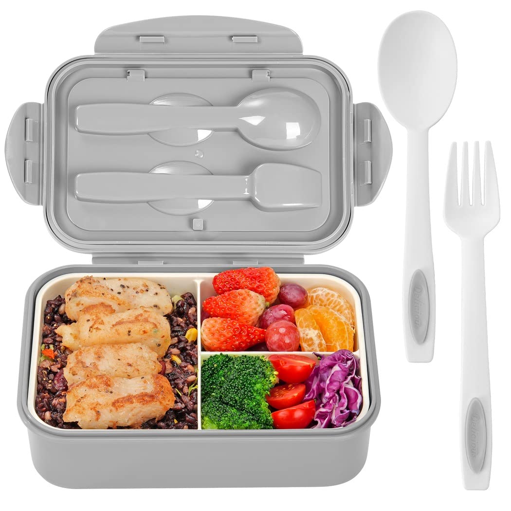 LOVINA Bento Lunch Box for Adults Kids - 1100ML/Built-in Utensil, BPA-Free