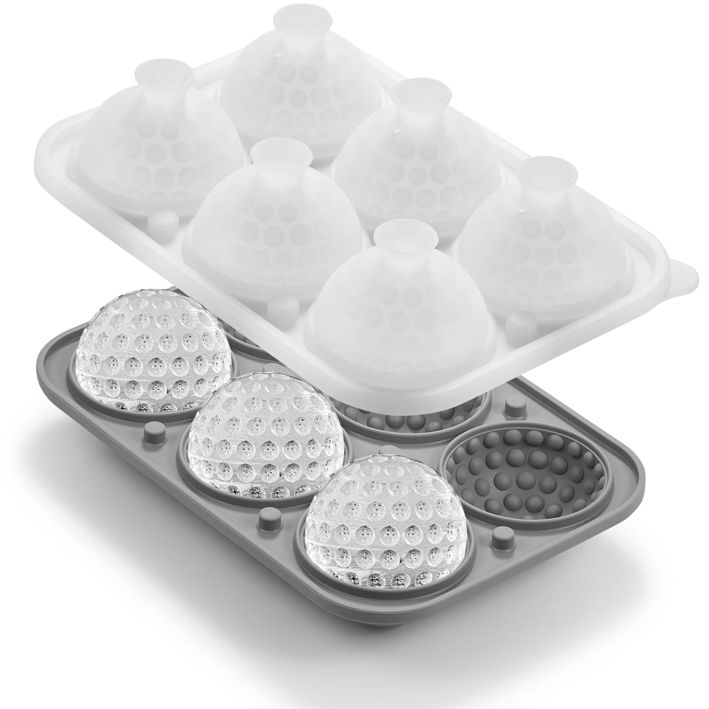 Nax Caki 3D Baseball Ice Cube Tray, Large Baseball Silicone Fun Shapes Whiskey Ice Mold with Funnel for Cocktails, Bourbon,Brandy, Whiskey Gifts for Men