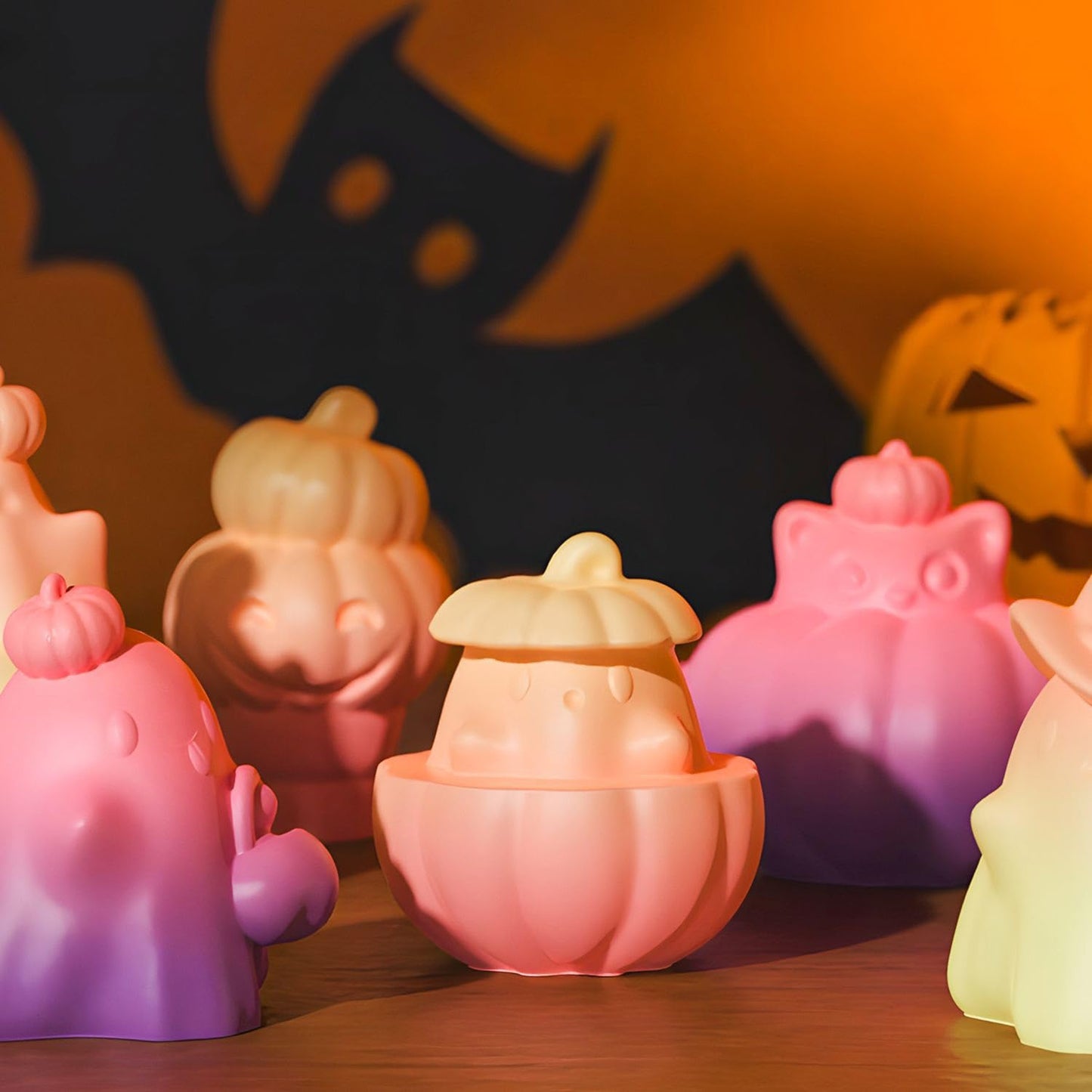 2Pcs Halloween Resin Silicone Mold, Ghost Pumpkin Candle Molds