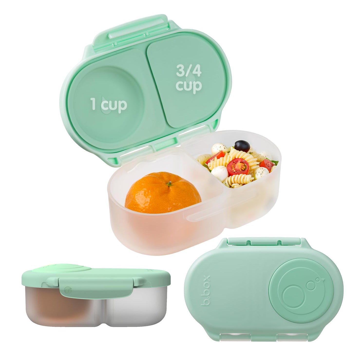 b.box Snack Box 2-Pack, Snack Containers for Kids, 1.75 Cup Kids Lunch Box
