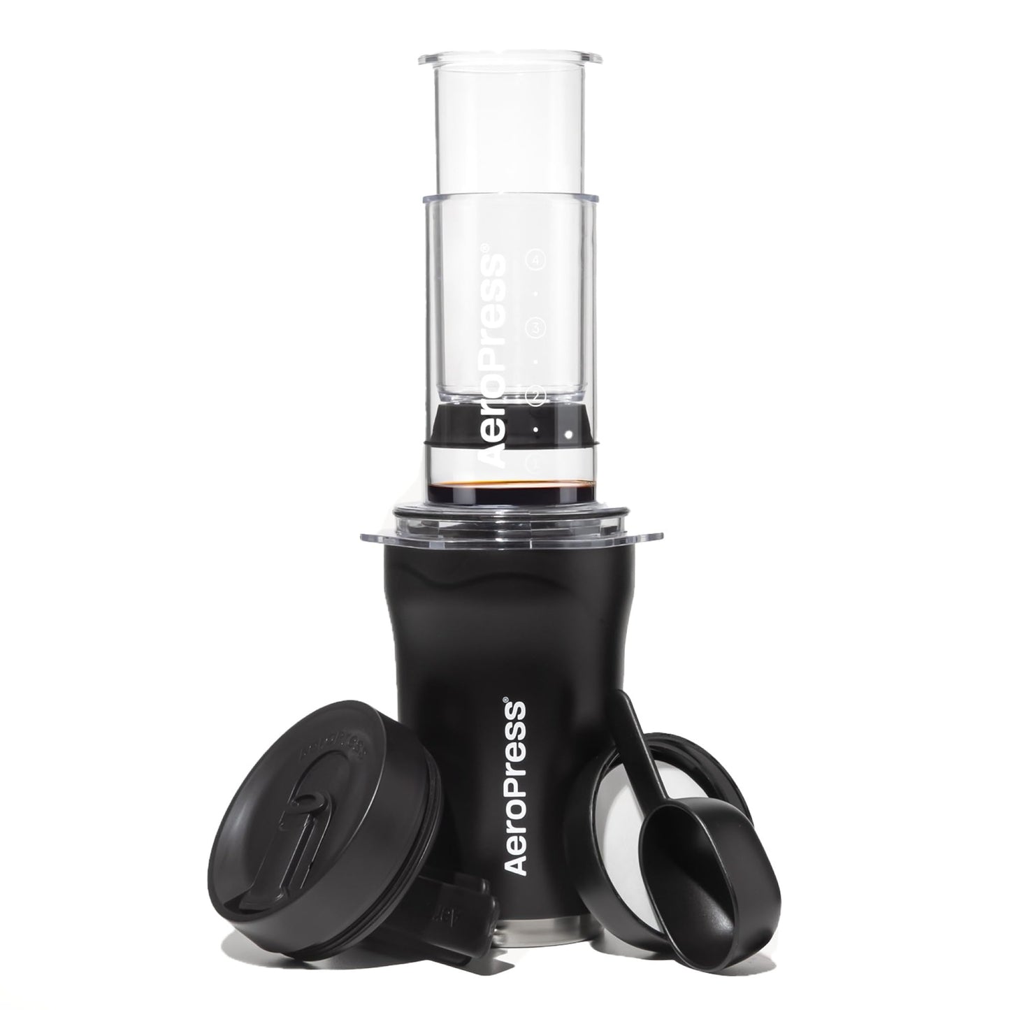 AeroPress Go Plus Portable Coffee Maker Kit, Black