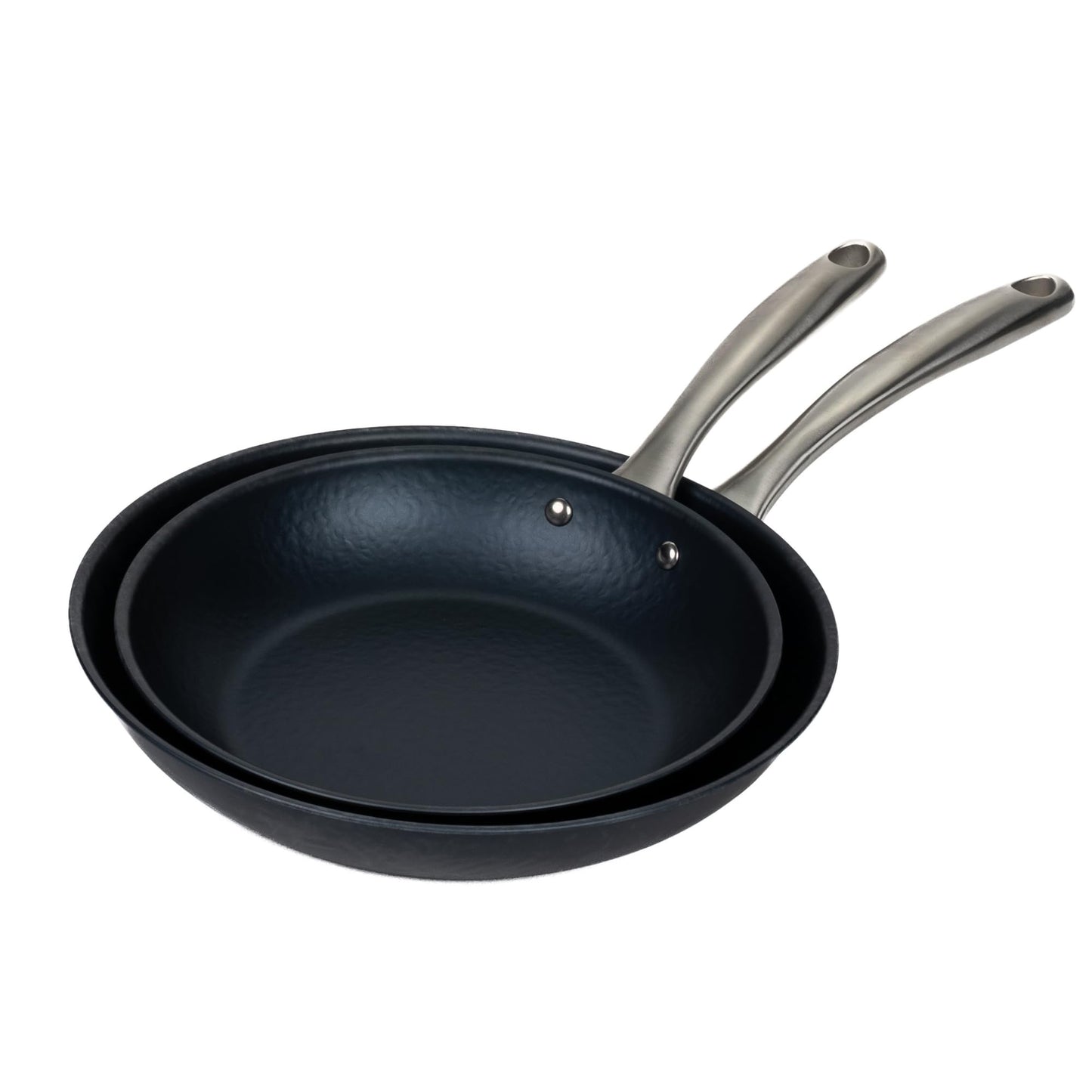 Alva Black Angus 9.5 & 11” Carbon Steel Frying Pan Set, Naturally Nonstick