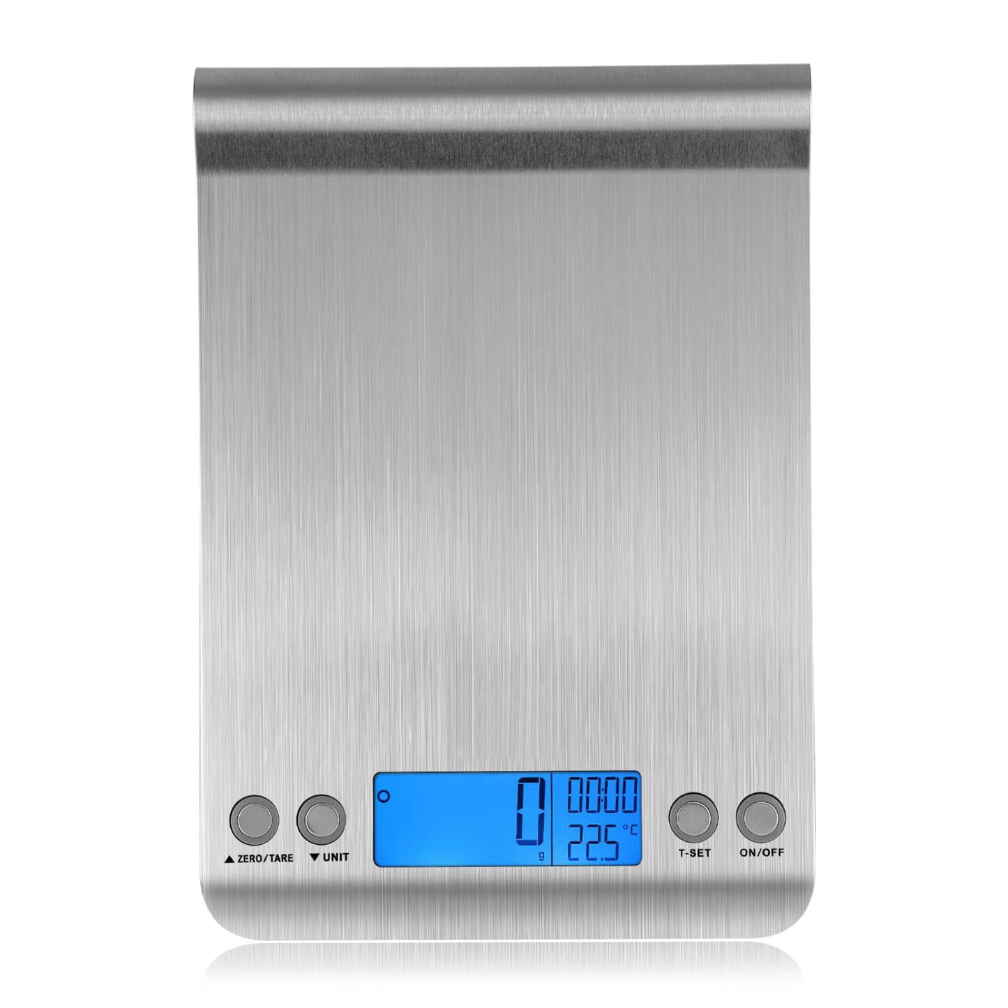 Digital Food Scale, Kitchen Scale for Cooking, Baking, and Weight Loss, 1g/0.03oz Precise Graduation, Tempered Glass （White）