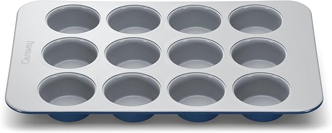 Caraway Non-Stick Ceramic-Coated 12-Cup Muffin Pan Duo
