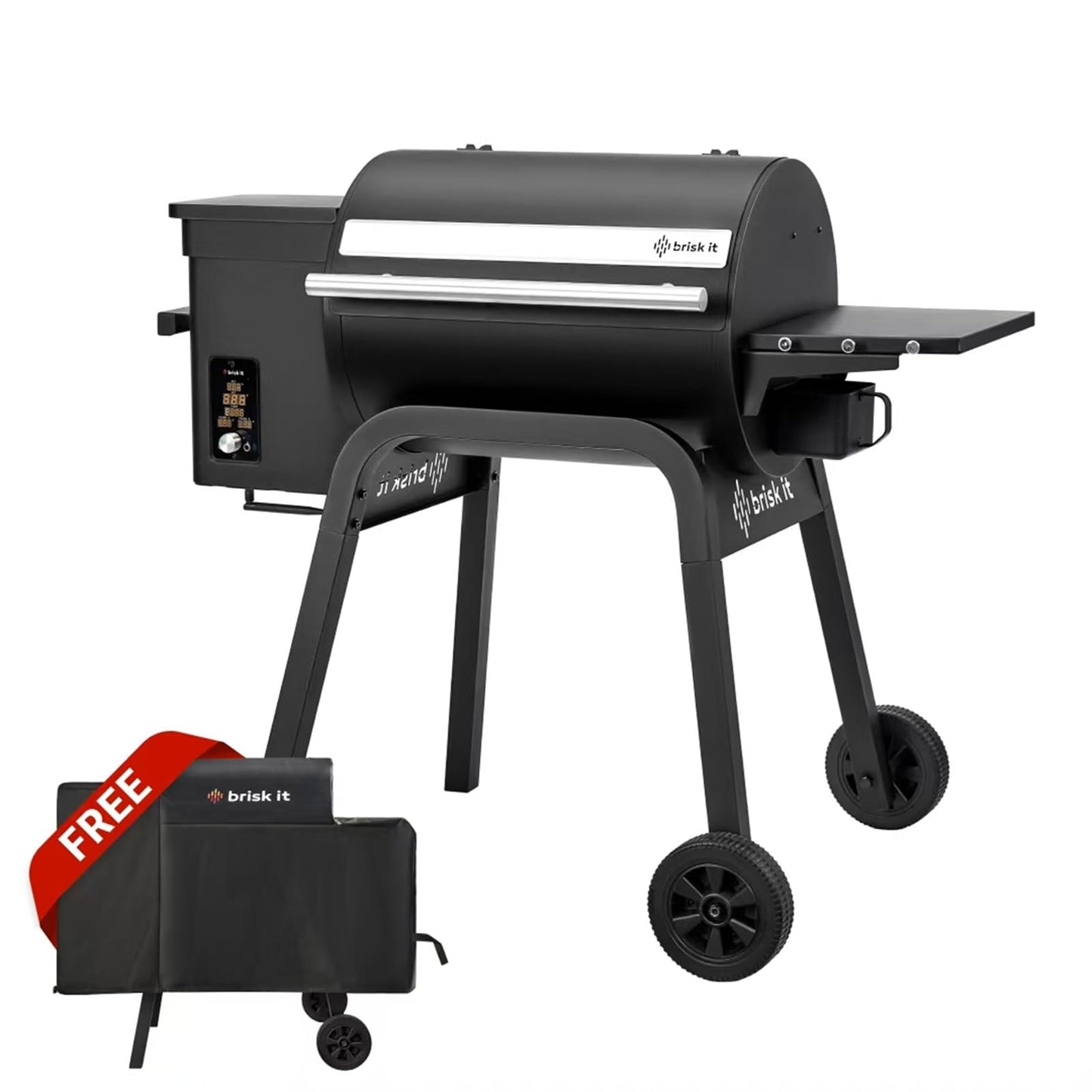 Brisk It Zelos-450 Wood Pellet Grill & Smoker, 450 Sq In, WiFi and A.I.
