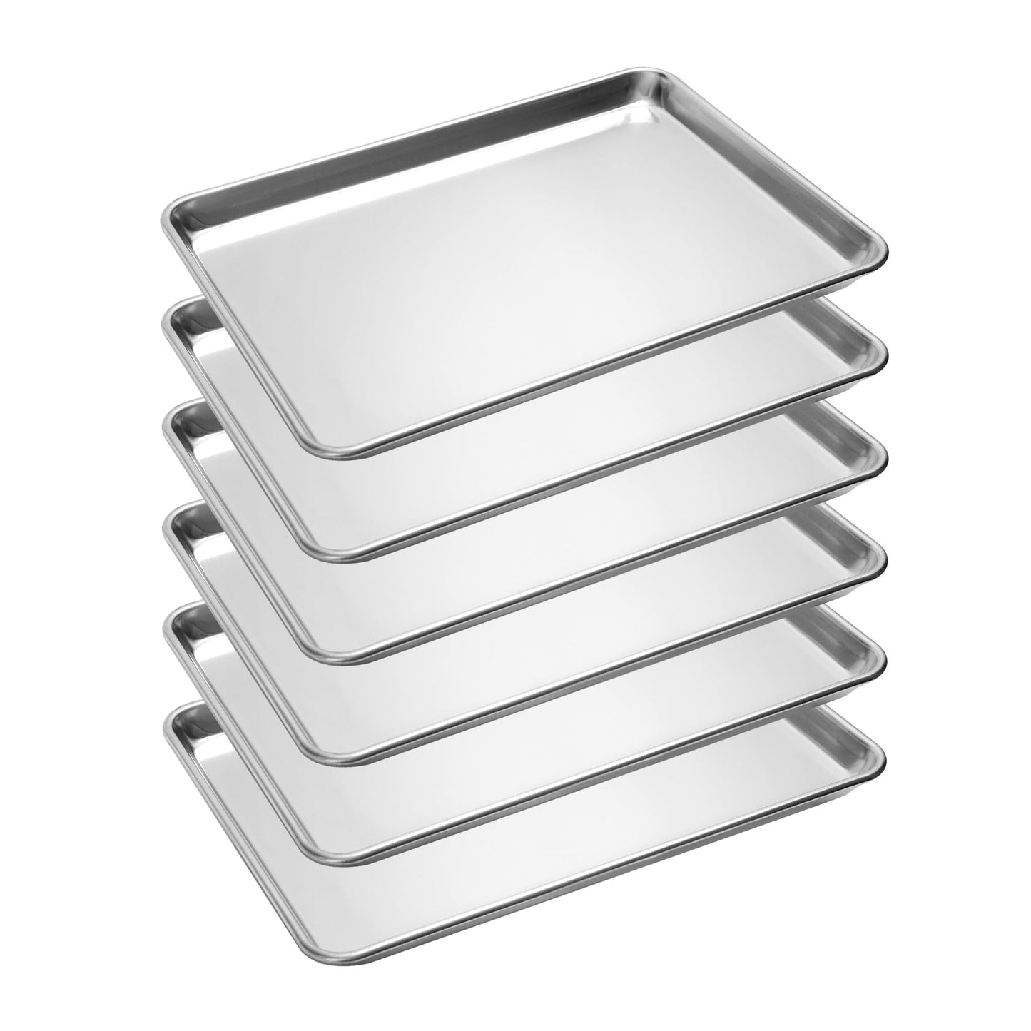 FSUON 6 Pack Aluminum Baking Sheet Pan, 21 x 15 in