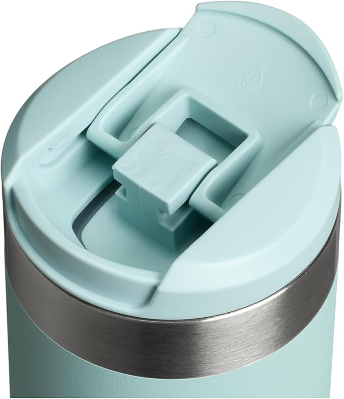 Stanley AeroLight Transit Bottle 20 oz | Locking Drink Through Lid | Leak Resistant Water Bottle or Coffee Travel Mug | Lightweight Insulated Stainless Steel | BPA-Free | Seafoam