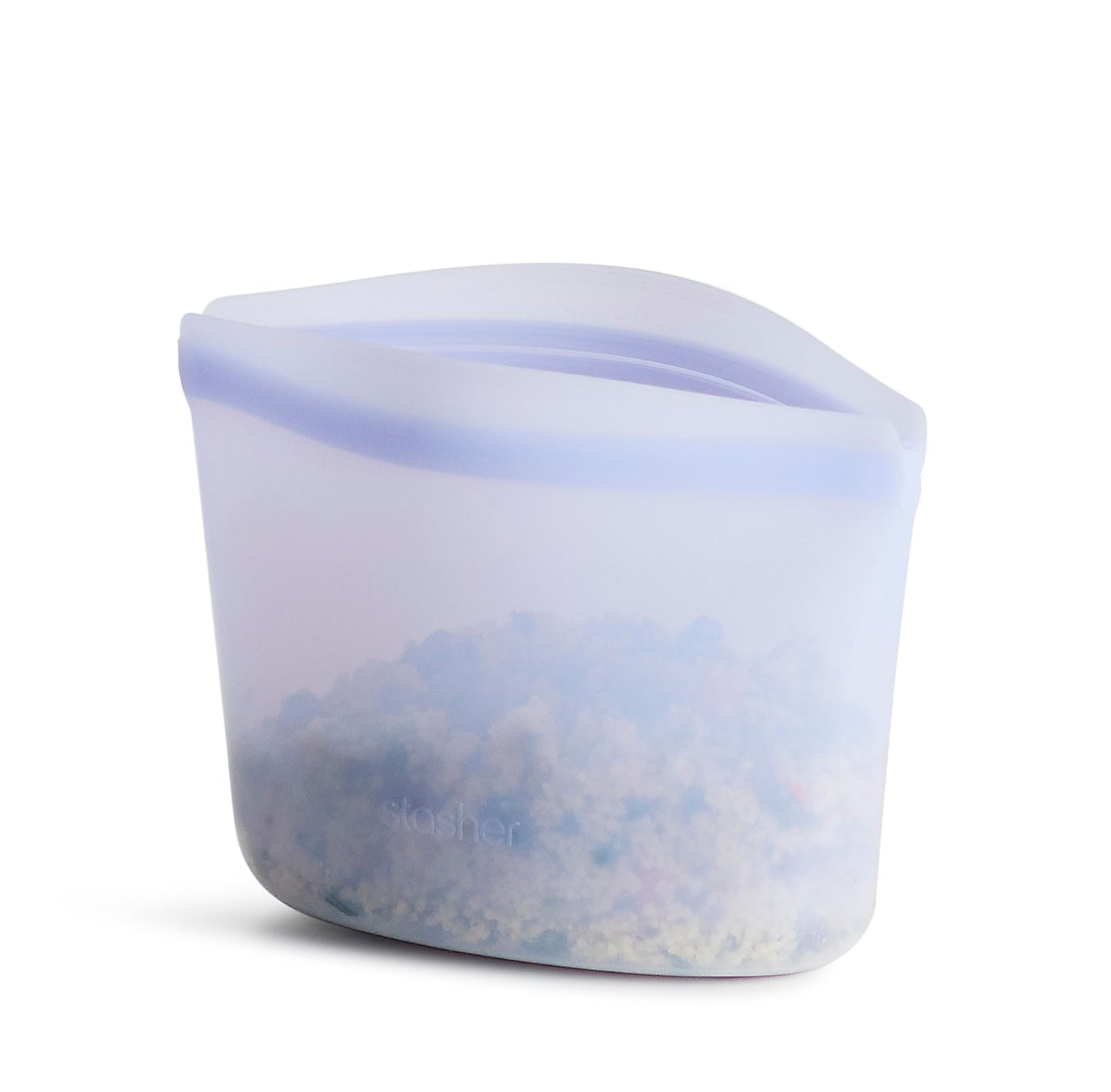Stasher Silicone Reusable Storage Bag, 2-Cup Bowl, Reusable Freezer Bag, Microwave, Dishwasher, Oven Safe, Sous Vide, Lunch Containers, Eco Friendly, Food Storage Bags, Snack Bags, 16 oz, Lavender