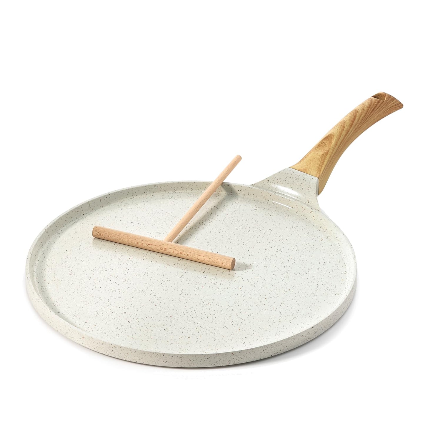 SENSARTE 10 Inch Nonstick Crepe Pan Granite Coating Pancake Pan Black