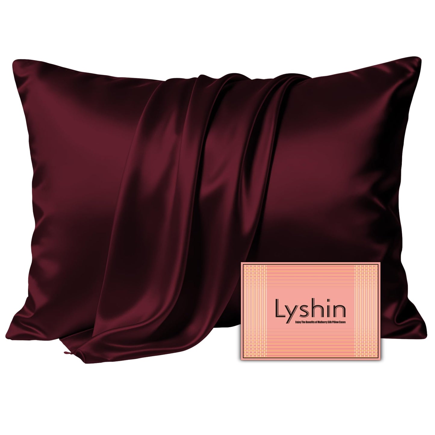 LYSHIN Silk Pillow Cases Standard Size with Hidden Zipper, Leopard
