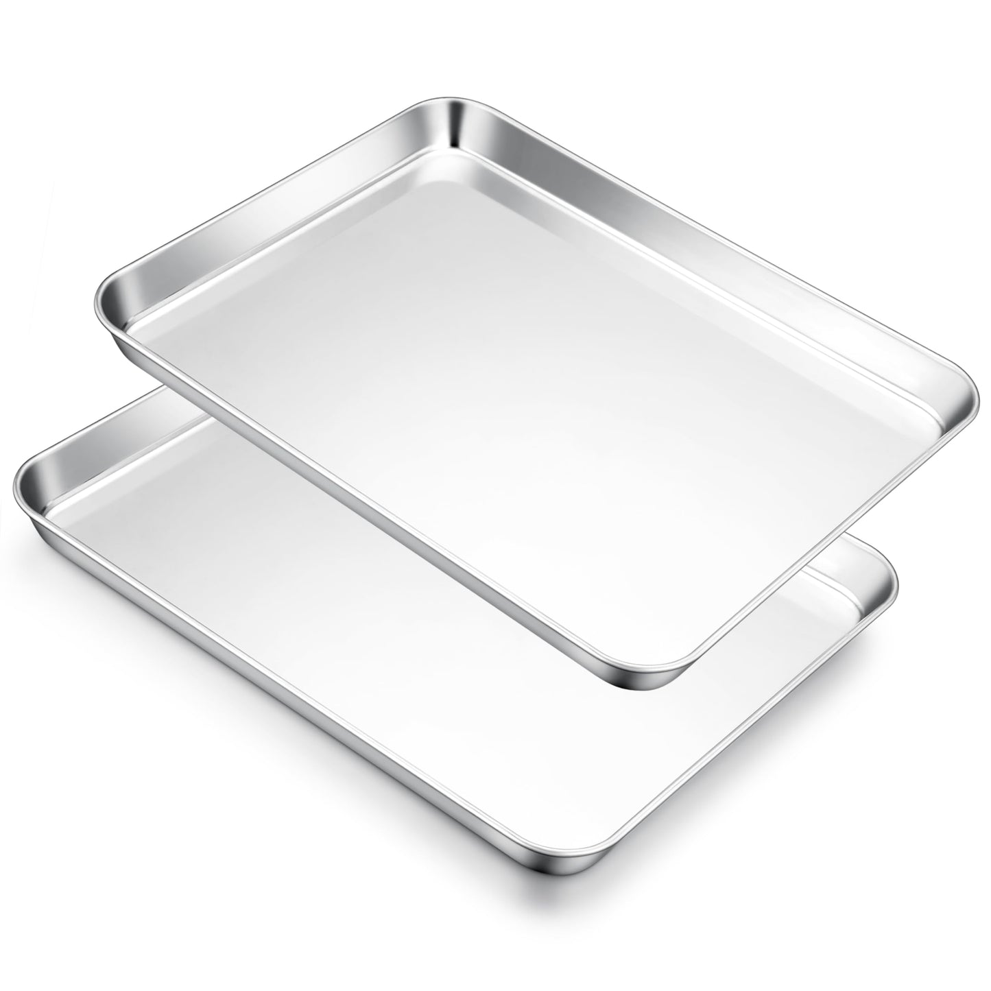 E-far Small Baking Sheet, 10.5”x8.3” Stainless Steel Toaster Oven Tray