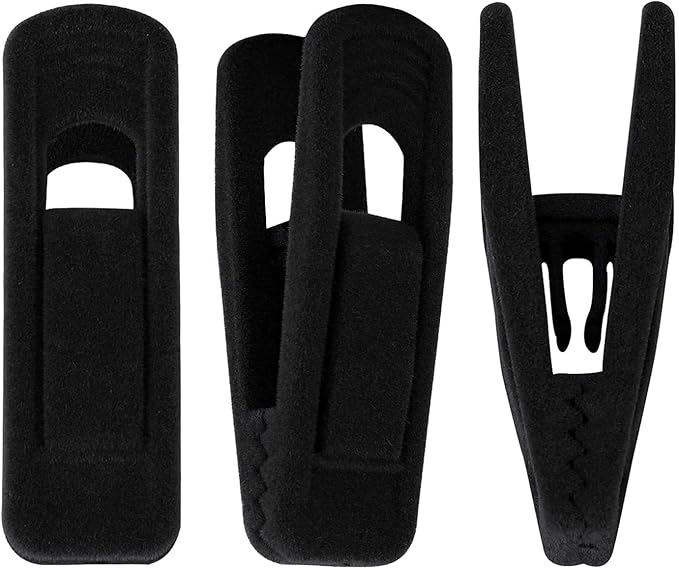 Trgowaul Velvet Hangers Clips, Pants Hangers Velvet Clips, Strong Finger Clips Perfect for Thin Velvet Hangers (40pc, Black)