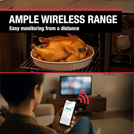 CDN Smart Probe Bluetooth Meat Thermometer | Perfect Father’s Day Gift Under $100 | Wireless Digital Thermometer | NSF Certified Probe | App Monitoring (iOS & Android) | BBQ, Grill, Smoker | STP212