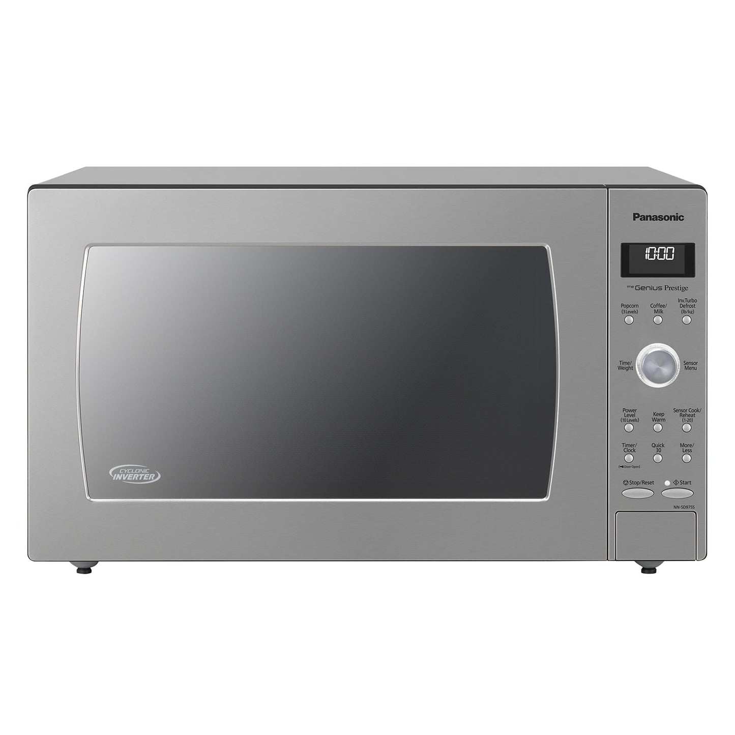 Panasonic Microwave Oven with Cyclonic Wave Inverter Technology, 1250W, 2.2 cu.ft. Countertop Microwave with Genius Sensor One-Touch Cooking – NN-SD975S (Stainless Steel/Silver)