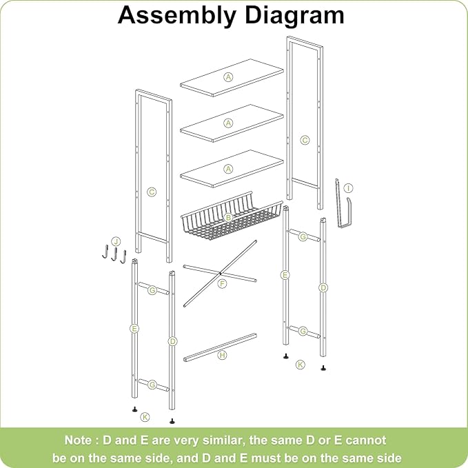 Over-The-Toilet Storage Rack, 4-Tier Bathroom Organizer Shelf Over Toilet with Adjustable Shelf and Basket, Freestanding Space Saver Bathroom Shelves Above Toilet for Room (Vintage Brown)