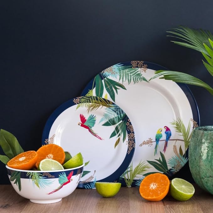 Portmeirion Sara Miller Parrot Salad Plate - Set of 4