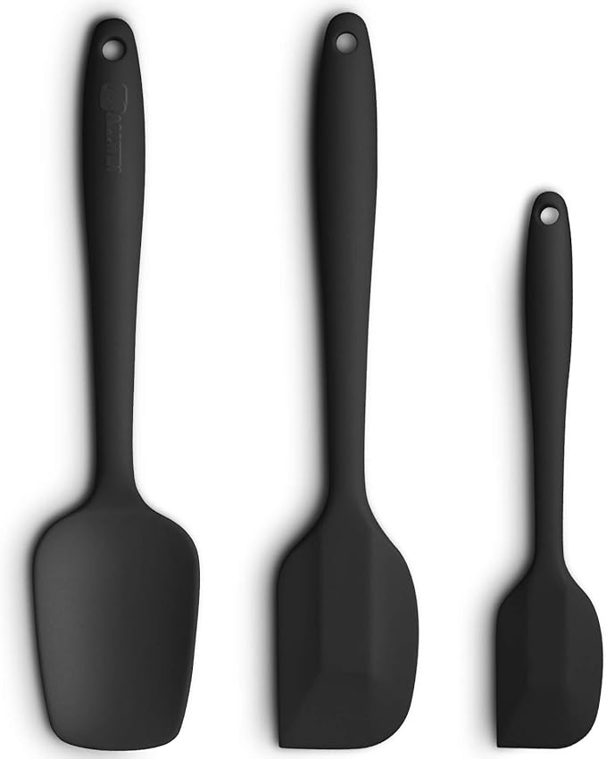 3-Piece Silicone Spatula Set, 600°F Heat Resistant, Orange