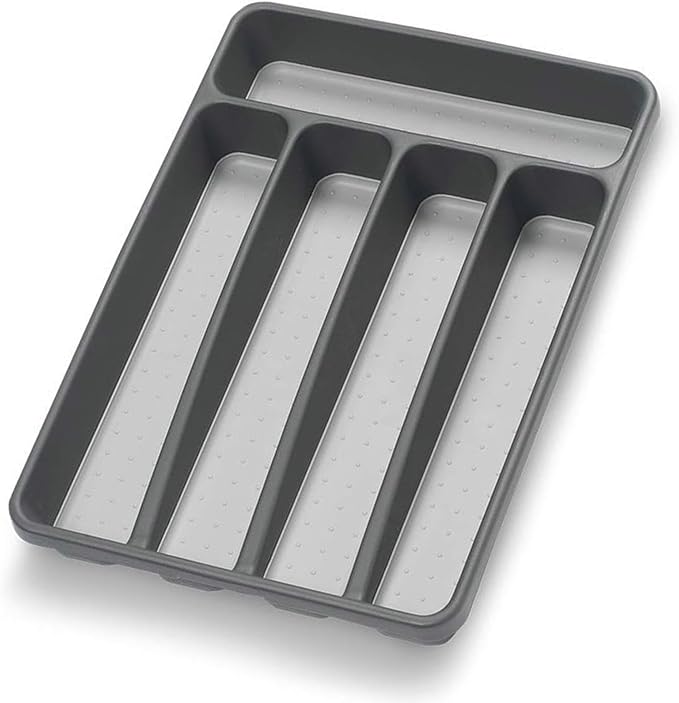Loyareal Silverware Organizer Utensil Organizer Holder Kitchen Drawer Organizer Plastic Silverware Tray for Drawer Flatware Organizer 6 Compartment White