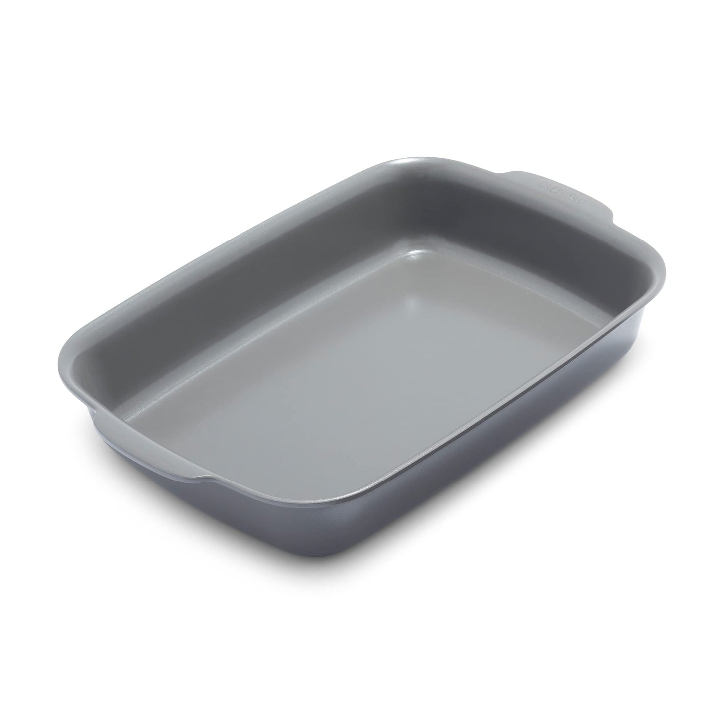 GreenPan Premiere Ovenware Healthy Ceramic Nonstick 13" x 9" Rectangular Baking Pan, Cast Aluminum Bakeware, Warp-Free, Oven and Broiler safe to 600F,Dishwasher Safe, PFAS-Free, Gray