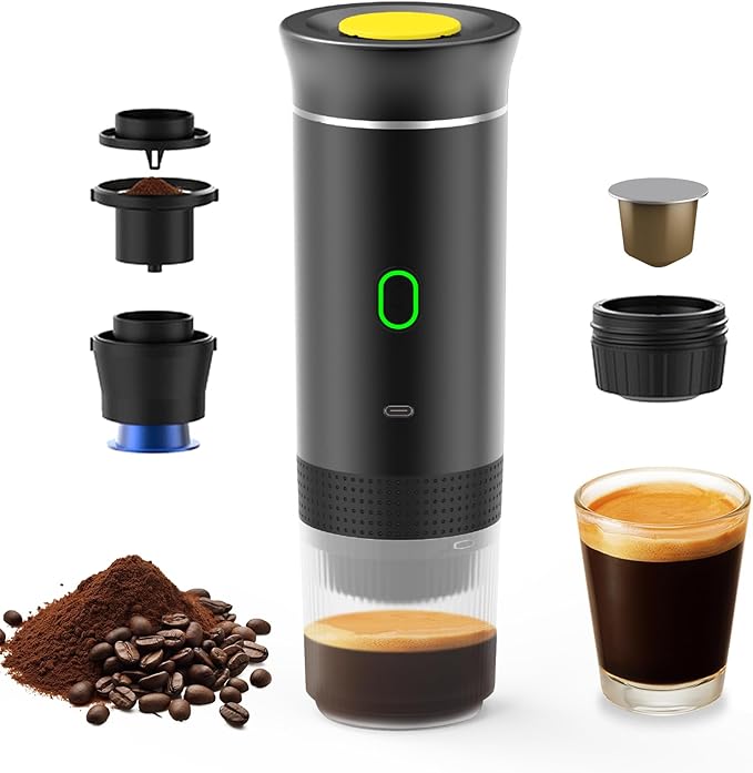 Decdeal Coffee Machine Coffee Maker Work With Capsule and Ground Coffee
