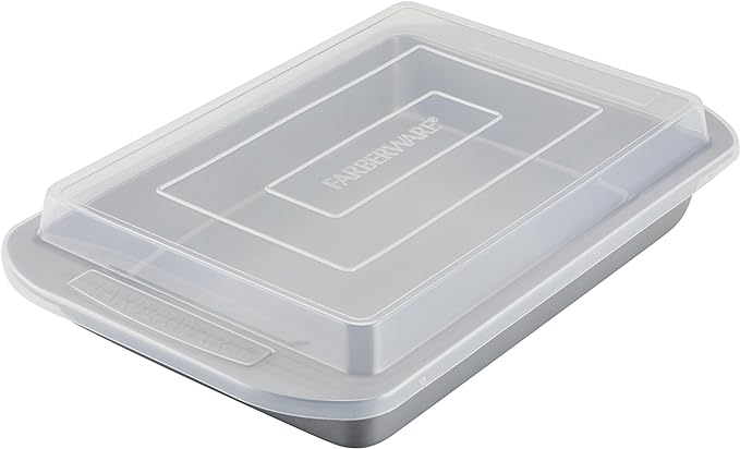 Farberware Nonstick Bakeware 9-Inch x 13-Inch Rectangular Cake Pan, Gray