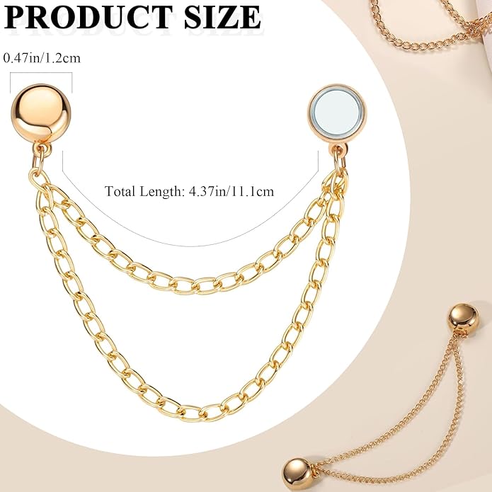 Magnetic Clothing Clips: 12 Pcs Multi-Function Magnetic Shirt Clips with Chain for Women Clothes Sleeves Pants Hijabs Hats Scarfs