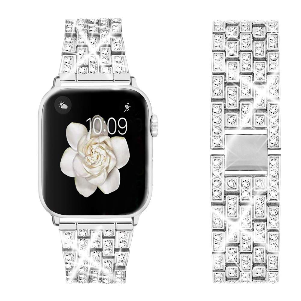 Dsytom Bing Bands Compatible with Apple Watch Band 38mm 40mm 41mm 42mm 44mm 45mm 46mm 49mm, Jewelry Replacement Strap for iWatch Series Ultra 2 10/9/8/7/6/5/4/3/2/1/SE Ultra