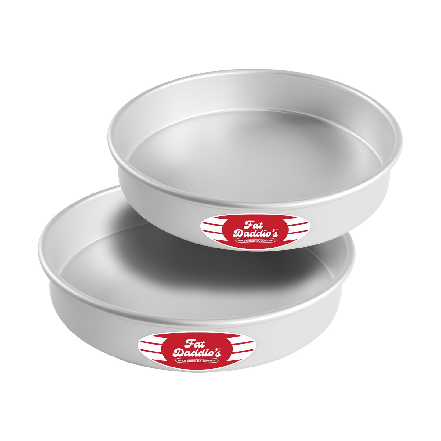 Fat Daddio's Anodized Aluminum Round Cake Pans, 2 Piece Set, 5 x 2 Inch