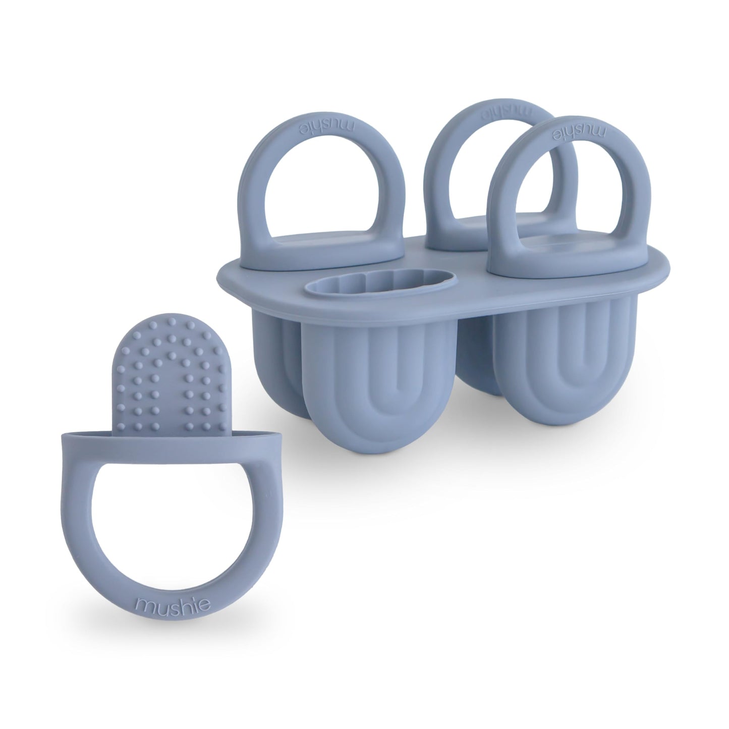 mushie Toddler Ice Pop Tray (Cambridge Blue) | 4 Pieces x 1 oz | BPA Free