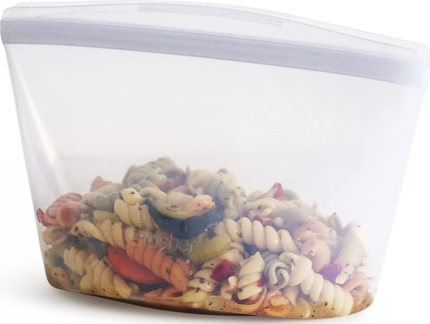 Stasher Silicone Reusable Storage Bag, 2-Cup Bowl, Reusable Freezer Bag, Microwave, Dishwasher, Oven Safe, Sous Vide, Lunch Containers, Eco Friendly, Food Storage Bags, Snack Bags, 16 oz, Lavender