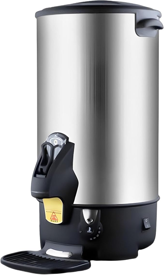 WYDDDARY Commercial Electric Kettle Warmer Stainless Steel Hot Water Dispenser Hot Water Boiler And Warmer with Faucet Quick-Temp or Boil for Tea Coffee 1500W 6 Liter Capacity