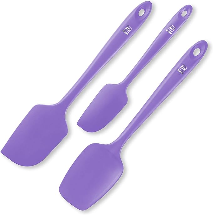 DI ORO Silicone Spatula Set - 600F Heat Resistant, 3-Pc Lavender