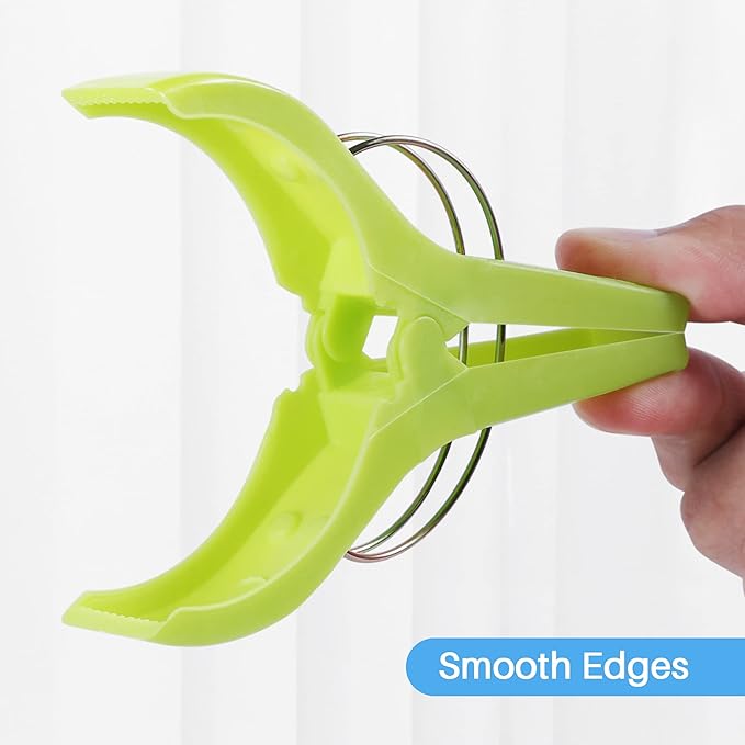 JABINCO Beach Towel Clips Chair Clips Towel Holder,Plastic Clothes Pegs Hanging Clip Clamps, Yellow,Blue,Green,red (Pack of 8)