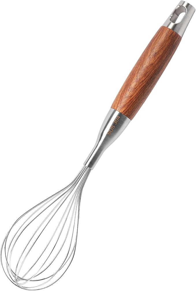 Stainless Steel Whisk for Cooking Kitchen Non Stick Balloon Wire Metal Baking Whisk Egg Beater for Blending, Whisking Beating,Dishwasher Safe, 12inch (Stainless Steel Handle)