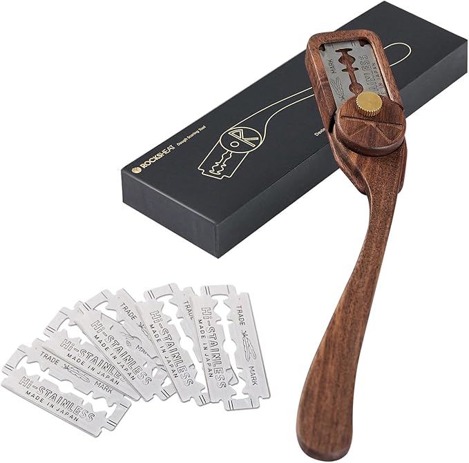 ROCKSHEAT Bread Lame Set with Blade Cover, Two Scoring Knifes with 5 Feather Blades, Dough Scoring Tool for Bread Baking, Sourdough Scoring Tool Dexterous-Cut Series Lame Bread Tool (LUNA & ELEGANT)