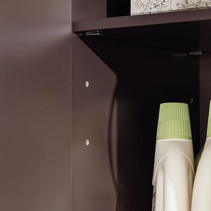 Haotian Wall Cabinet Laundry Room, Medicine Cabinet for Bathroom Kitchen Garage,Floating Cabinet Hanging Storage with Adjustable Shelf, Brown FRG231-BR