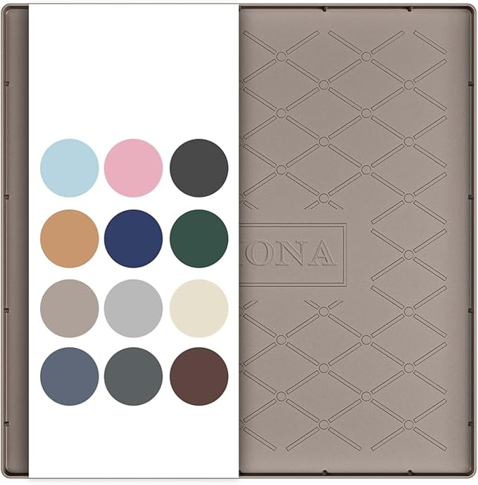 URMONA 19" x 19" Waterproof Silicone Mat in Multiple Sizes & Colors, Under Sink Mat for Kitchen & Bathroom, Pet Food Pad for Dogs & Cats, Kitchen Cabinet Liner, Multi-Purpose for Storage(Beige)