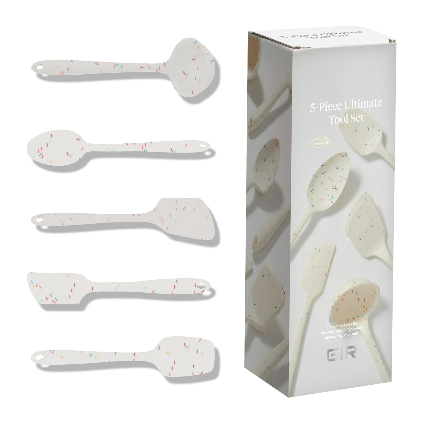 GIR: Get It Right 10-Piece Silicone Ultimate Kitchen Utensil Set – Spatulas, Ladle, Flip, Spoons, Whisk, Peeler & Spoonula – Nonstick, Non-Toxic, Heat-Resistant – Red