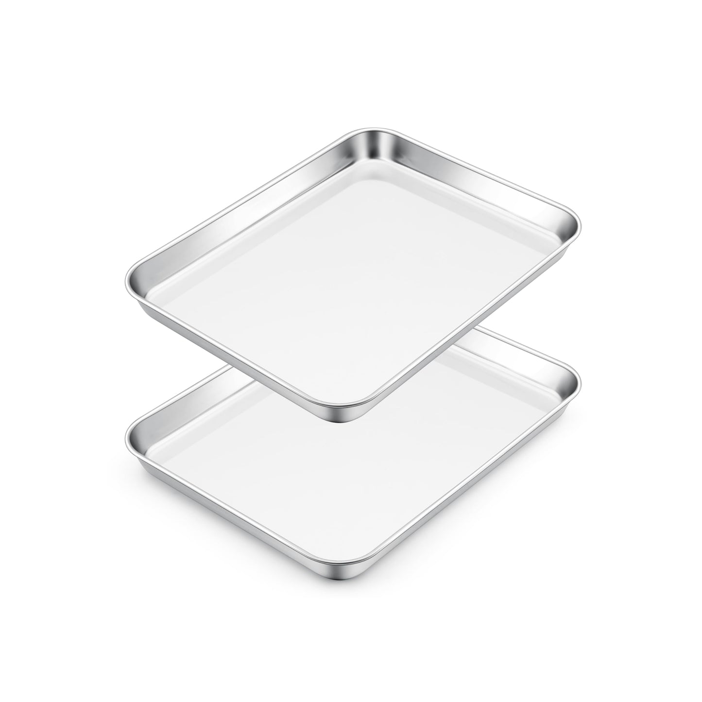 E-far Small Baking Sheet, 10.5”x8.3” Stainless Steel Toaster Oven Tray