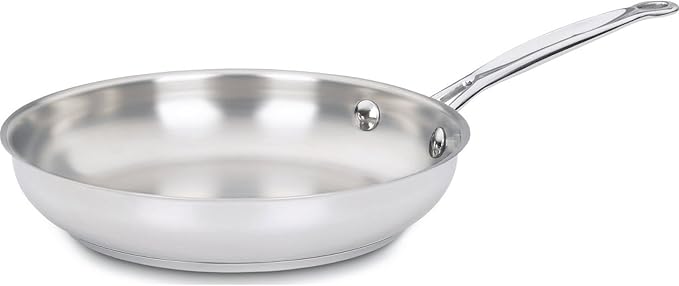 Cuisinart 722-30H Chef's Classic Stainless 12-Inch Open Skillet with Helper Handle,Stainless Steel