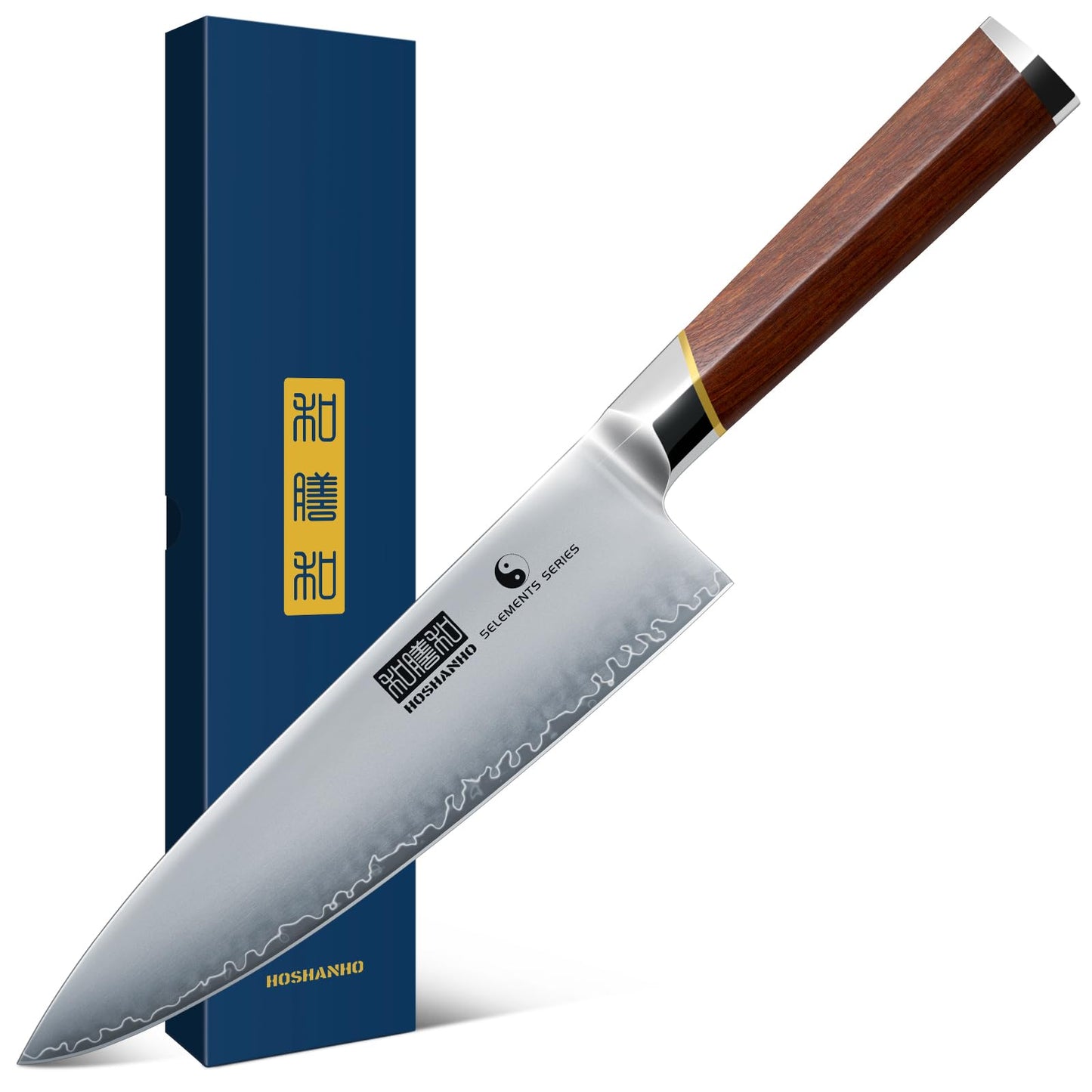 HOSHANHO Chef Knife 8", Sharp Japanese Kitchen Knife with Rosewood Handle