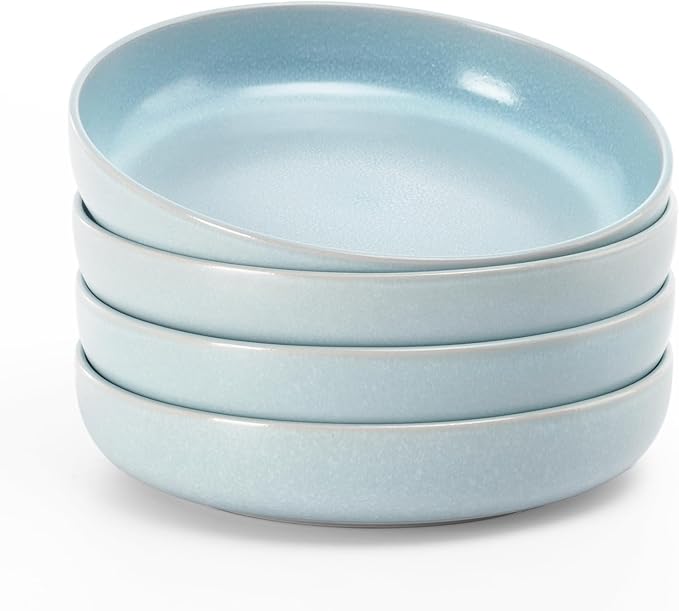 famiware Milkyway 33 oz Pasta Bowls Set of 4, Dark Gray