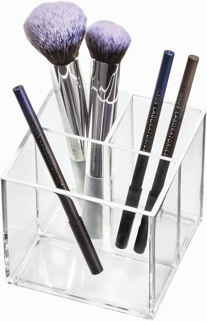 iDesign The Sarah Tanno Collection Cosmetic Organizer Cube, 4" x 4" x 4.25", Clear