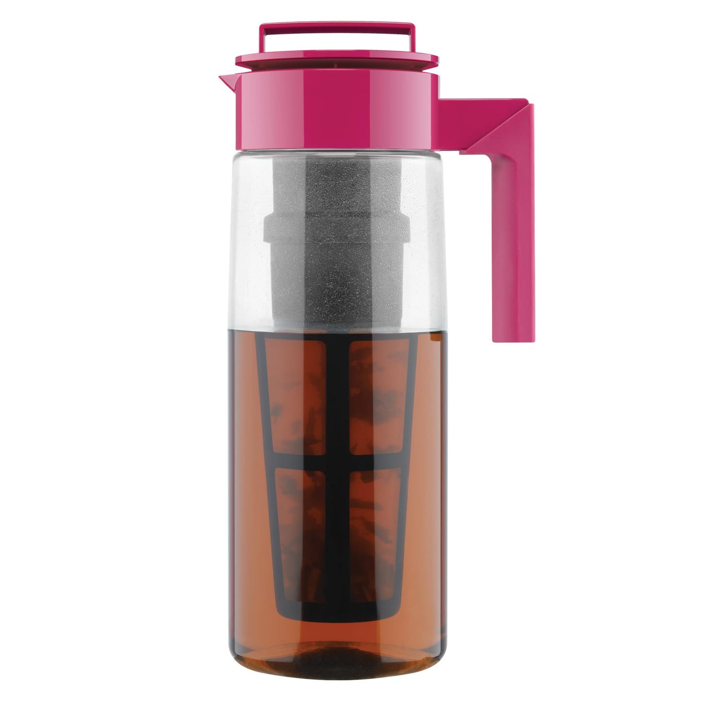 Takeya Flash Chill Iced Tea Maker - Versatile Tea Brewer for Loose/Bagged Tea - Patented Flash Chill Tech Hot/Cold Use BPA-Free Tritan Dishwasher Safe - Airtight Lid Made in USA - 1 Quart/Avocado