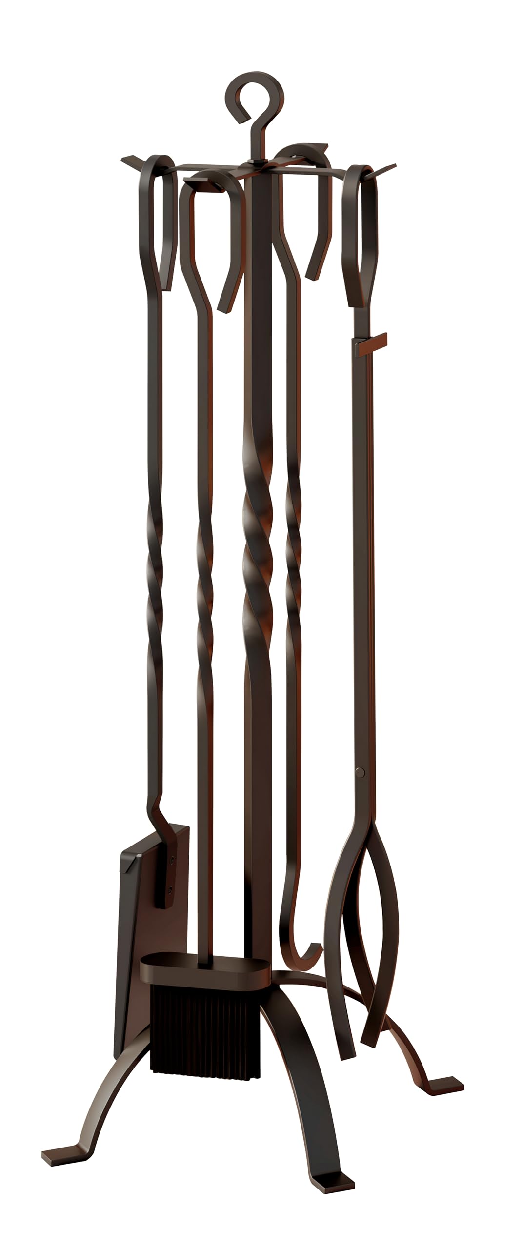 Fire Beauty 5 Pcs Wrought Iron Fireplace Tool Set Indoor Outdoor Fire Pit
