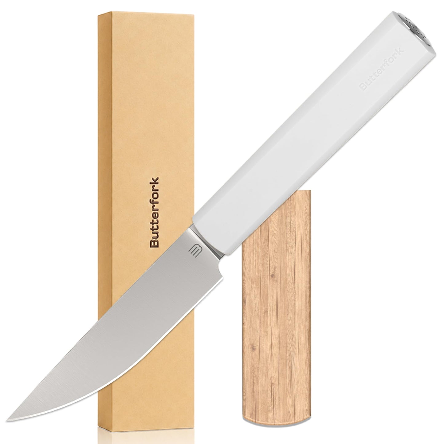 8 Inch Chef Knife, Kitchen Knife with AR-RPM9 Steel & Ergonomic ABS Handle