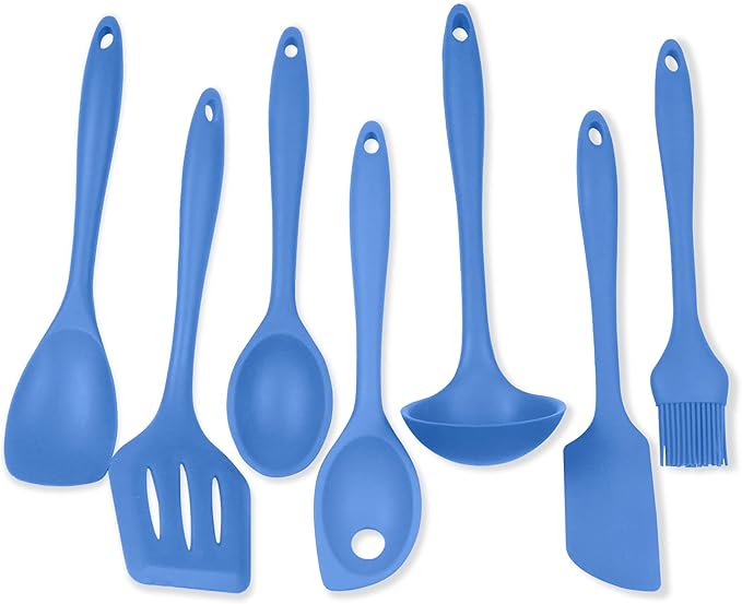 Chef Craft Premium Silicone Kitchen Tool and Utensil Set, 9 Piece, Red