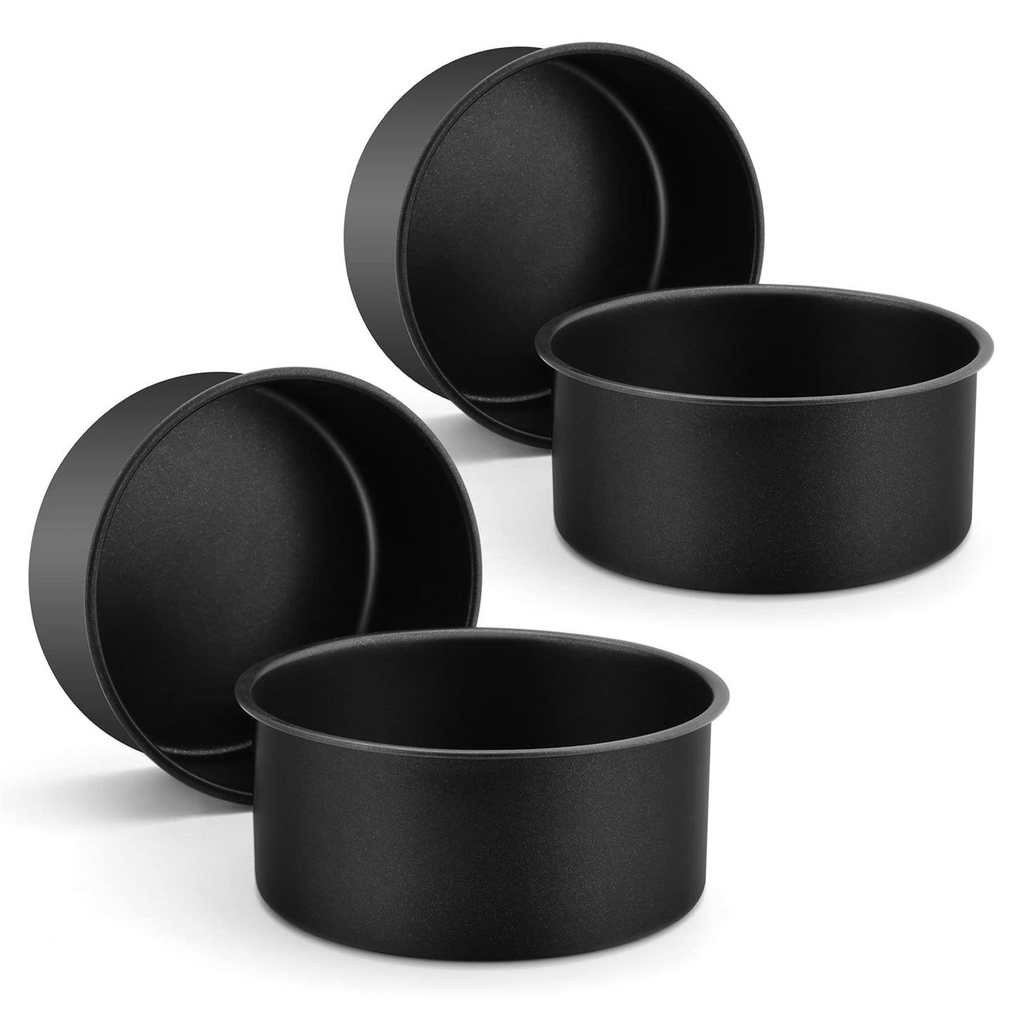 LIANYU 9 Inch Round Cake Pan Set of 2, Stainless Steel Layer Pan for Baking