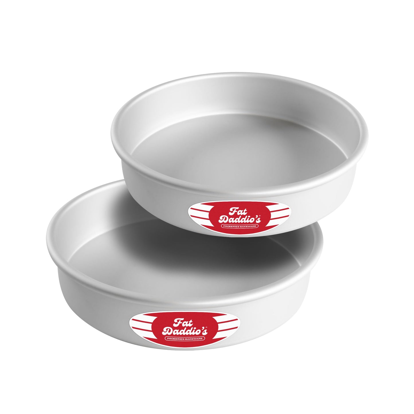 Fat Daddio's Anodized Aluminum Round Cake Pans, 2 Piece Set, 5 x 2 Inch