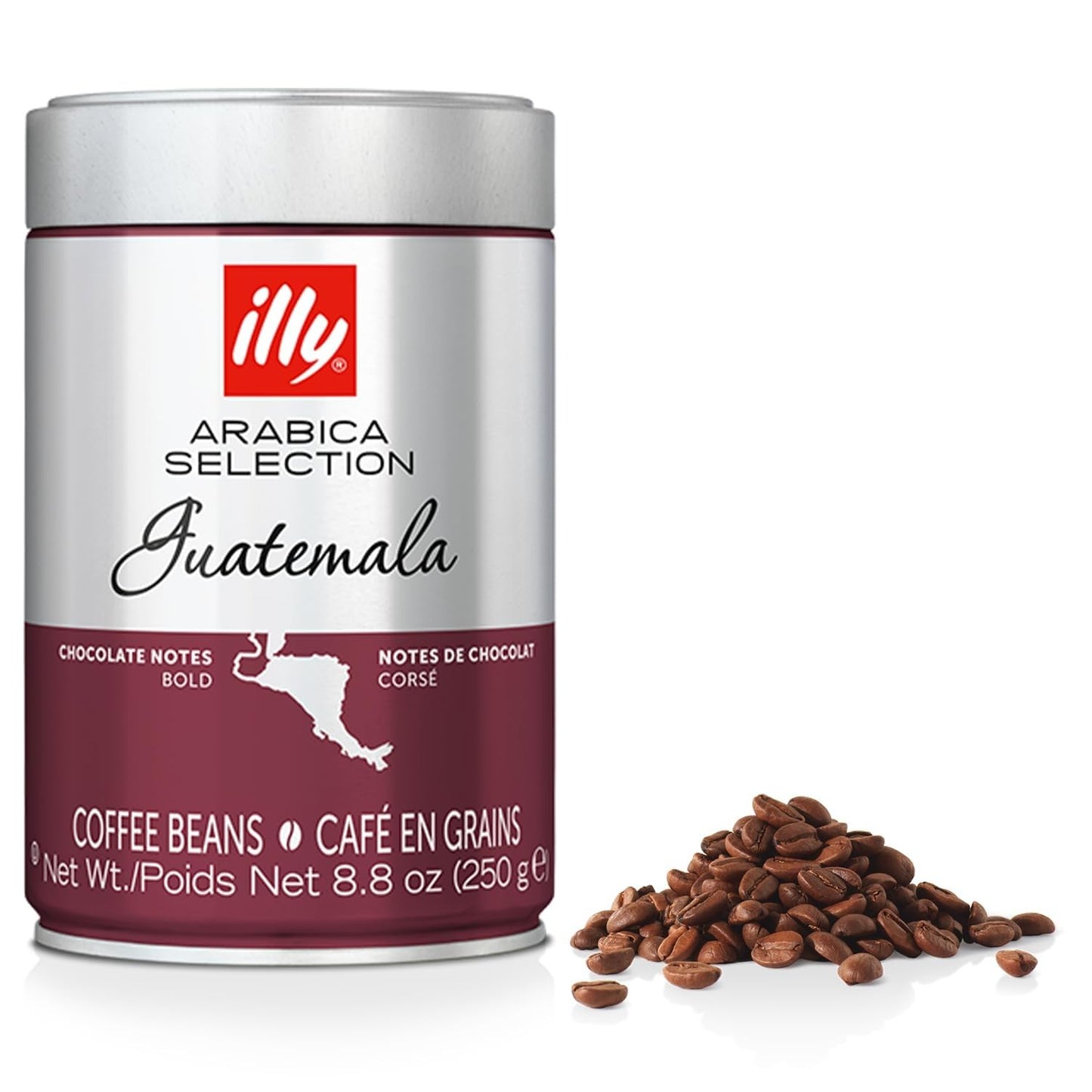 Illy Intenso Whole Bean Coffee, Dark Roast, Intense, Robust And Full Flavored With Notes Of Deep Cocoa, 100% Arabica Coffee, No Preservatives, 8.8 Ounce (Pack Of 1)